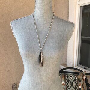 Anthropologie | Shiraleah Jewelry Silver Sadie Drop Chain Tassel Necklace | NWT